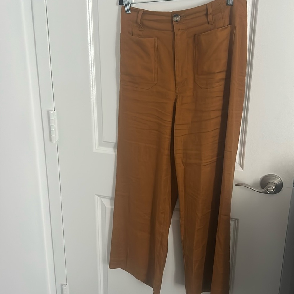 Anthropologie Maeve Colettte wide leg cropped pants